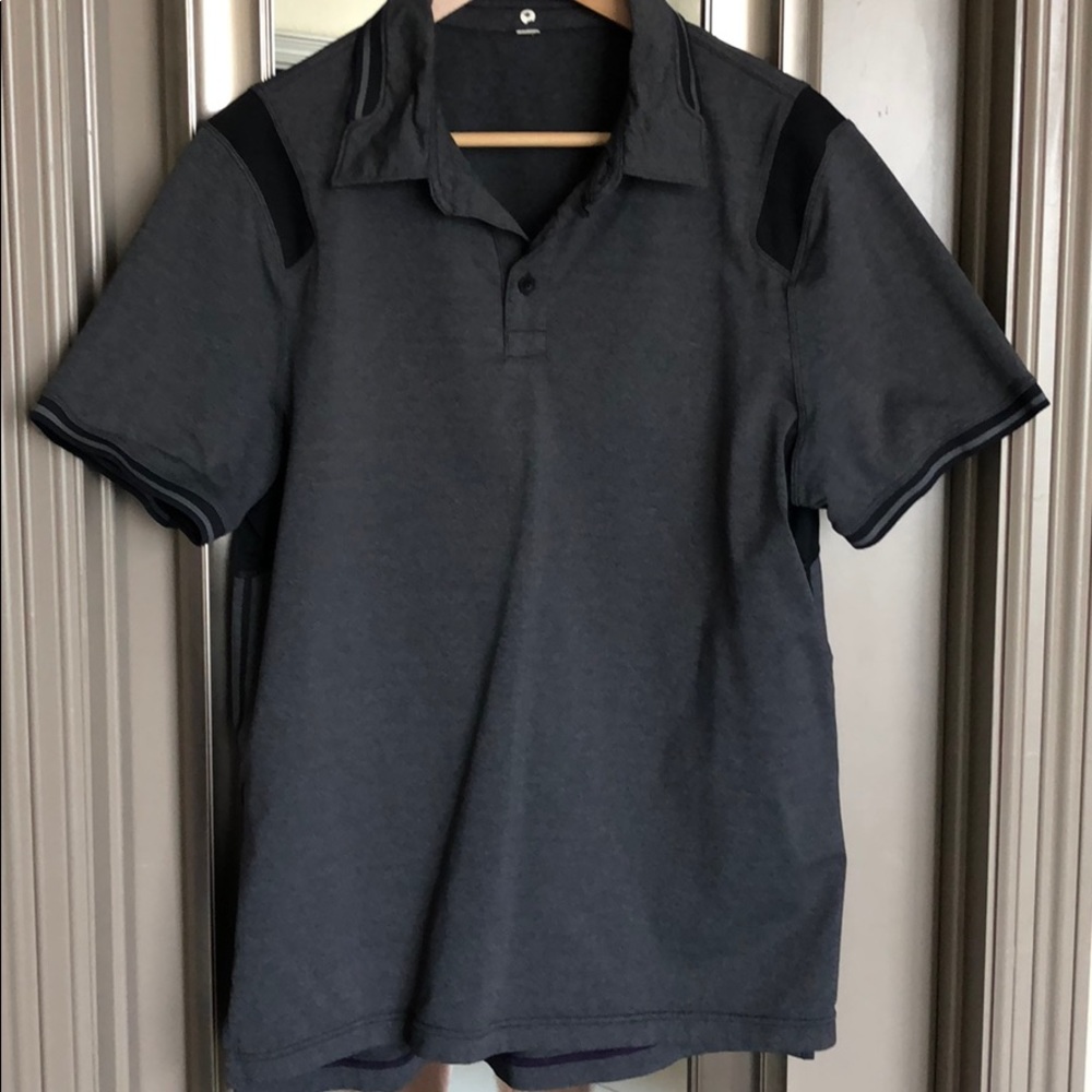 Large grey/black lulu lemon polo